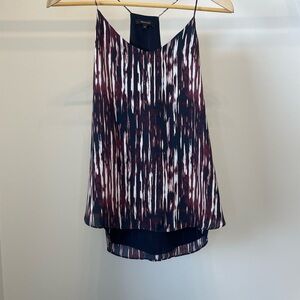 RW&CO. Burgundy, Navy and White Patterned Tank Top